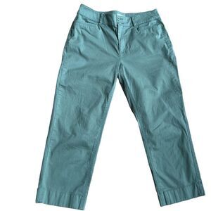 LOFT Straight Crop Pants Green Size 10P